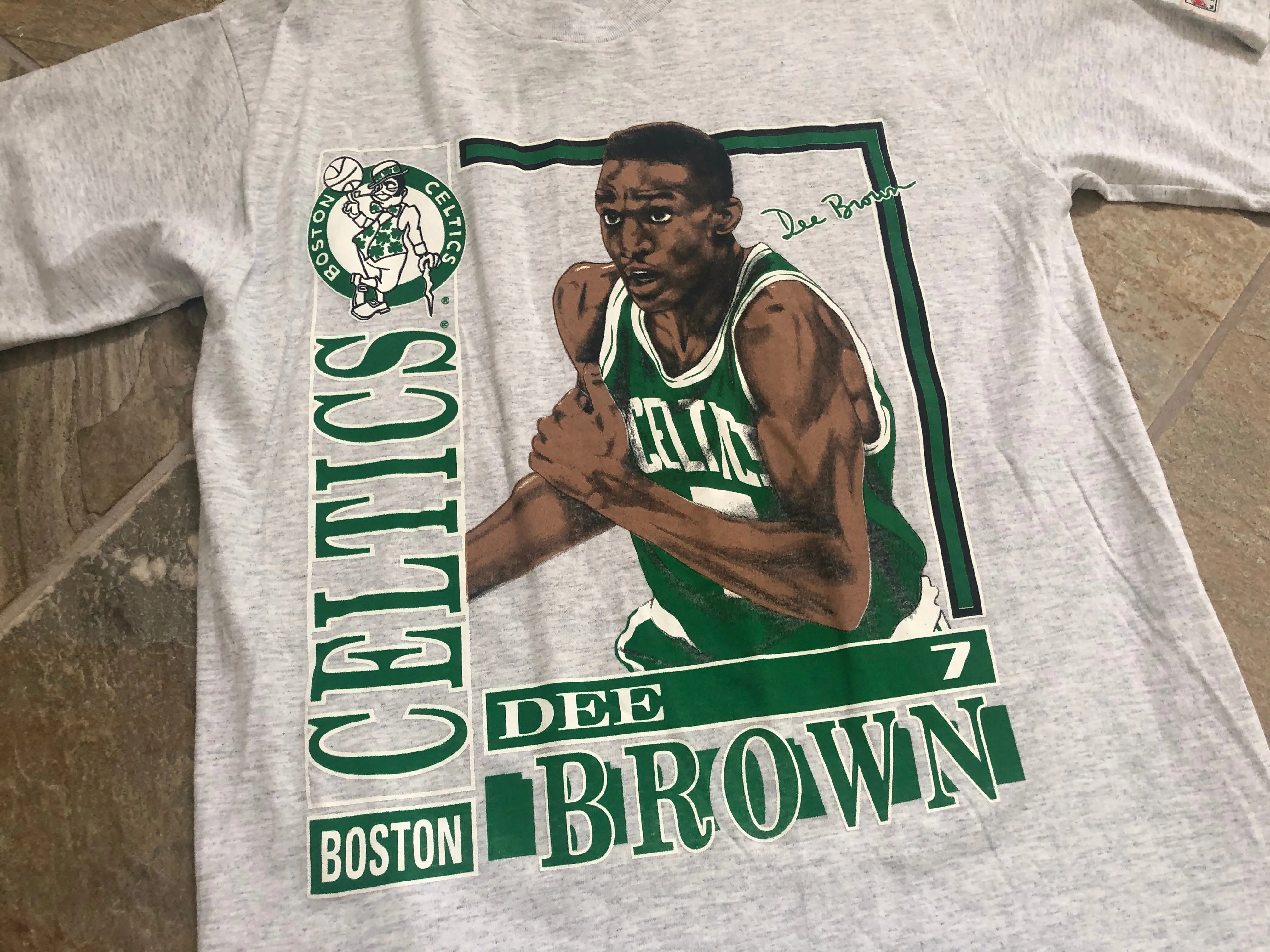 Vintage Boston Celtics Dee Brown Nutmeg Basketball Tshirt, Size Large
