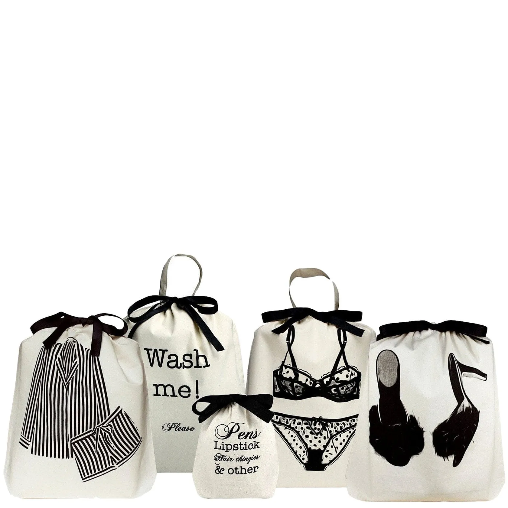 Women's Canvas Travel Bags - Set of 5