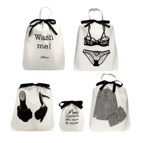 Women's Canvas Travel Bags - Set of 5